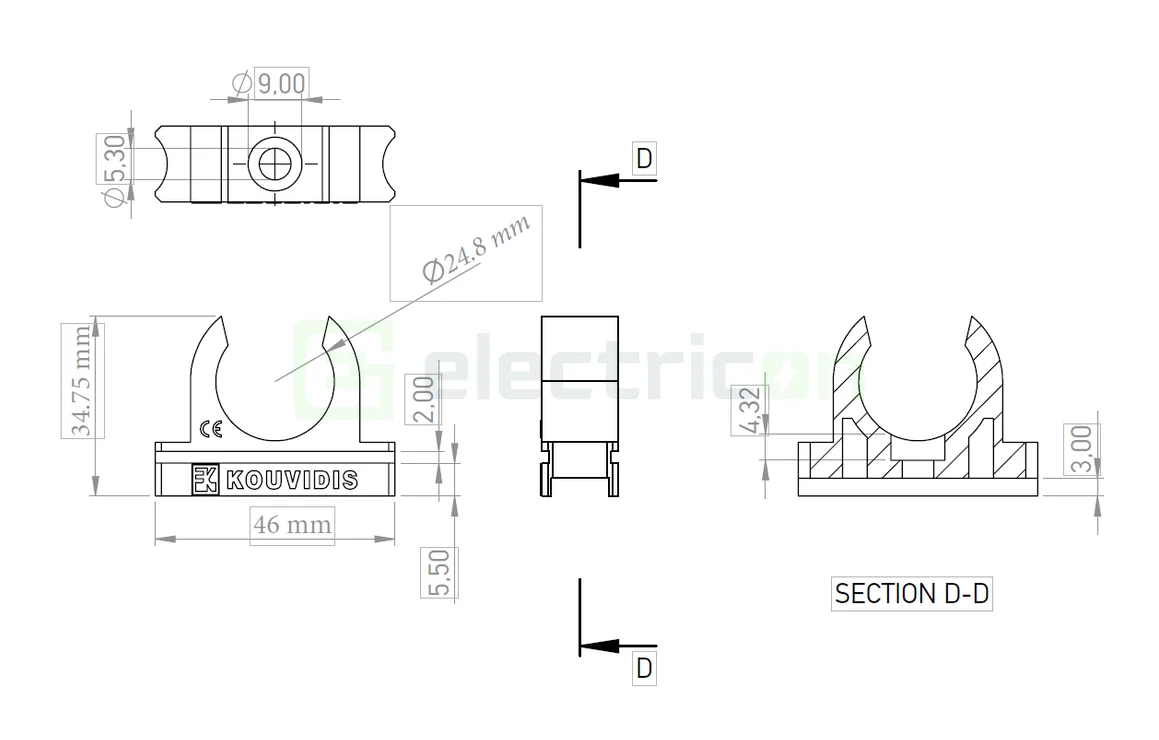 Clemă montaj tub copex Kouvidis CONDUR ISR 25mm 4033025 [2]