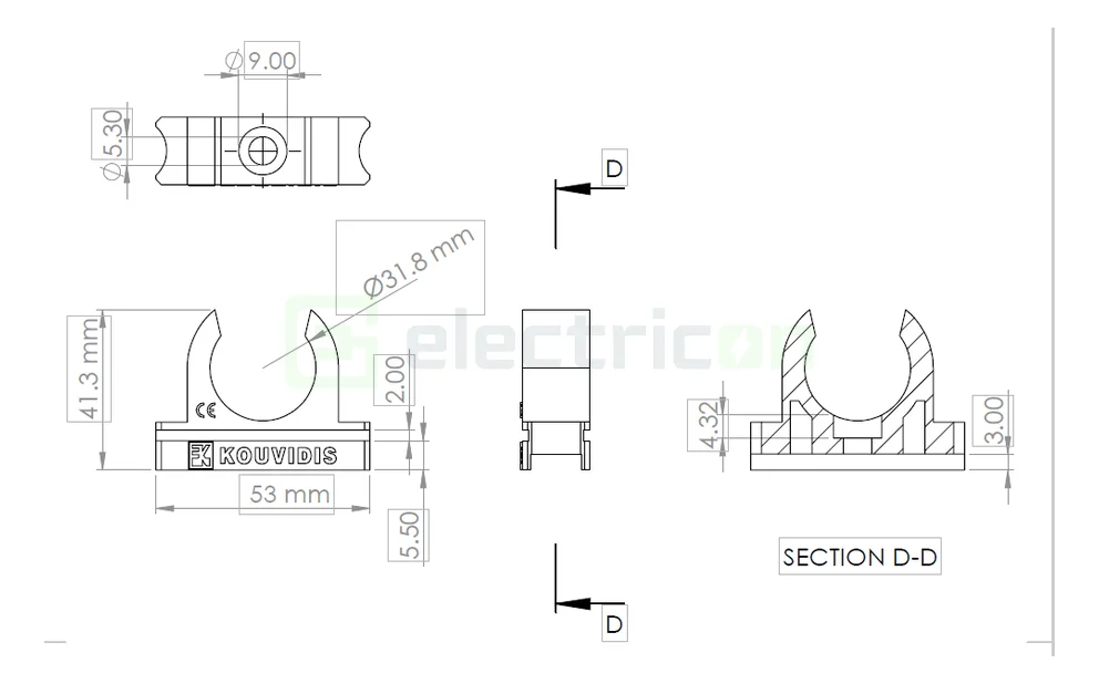 Clema montaj tub copex Kouvidis MEDISOL AM 32mm 4144032 [2]