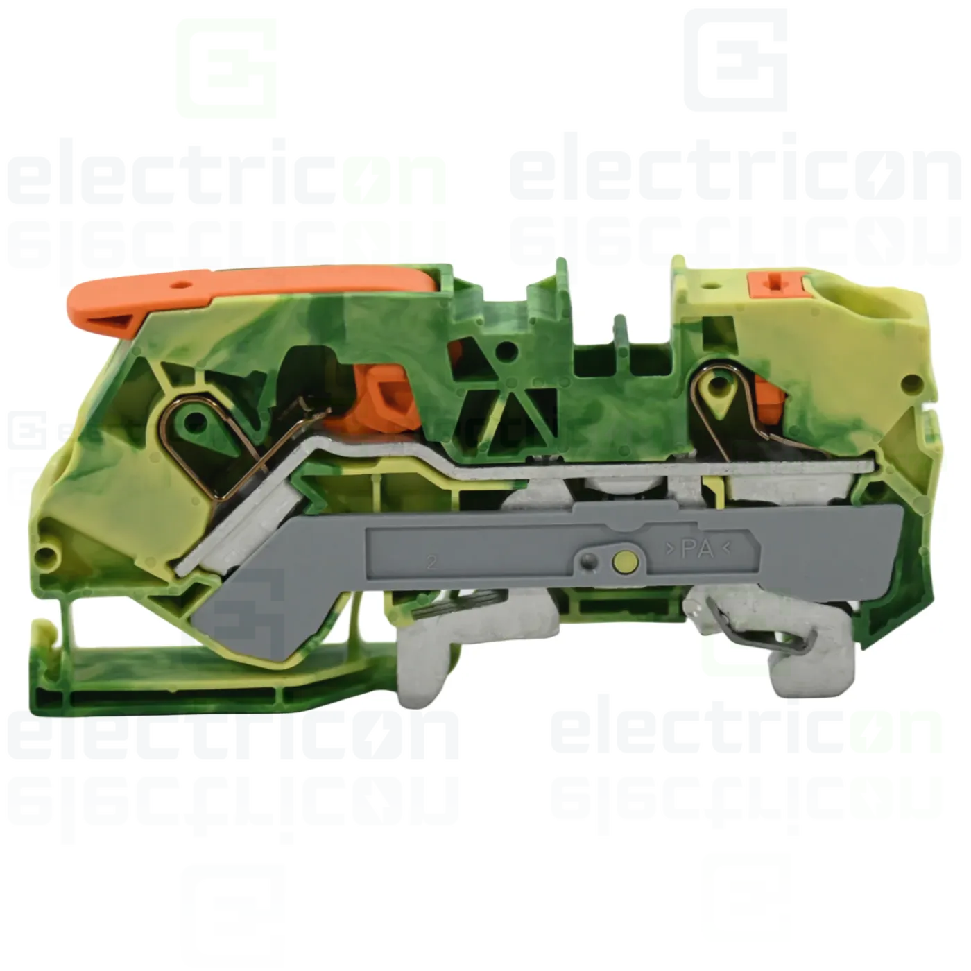 Clema șir, 2 conexiuni,împământare, 10 mm²,galben-verde, TopJobs Clamp, Wago, 2110-5207 [2]