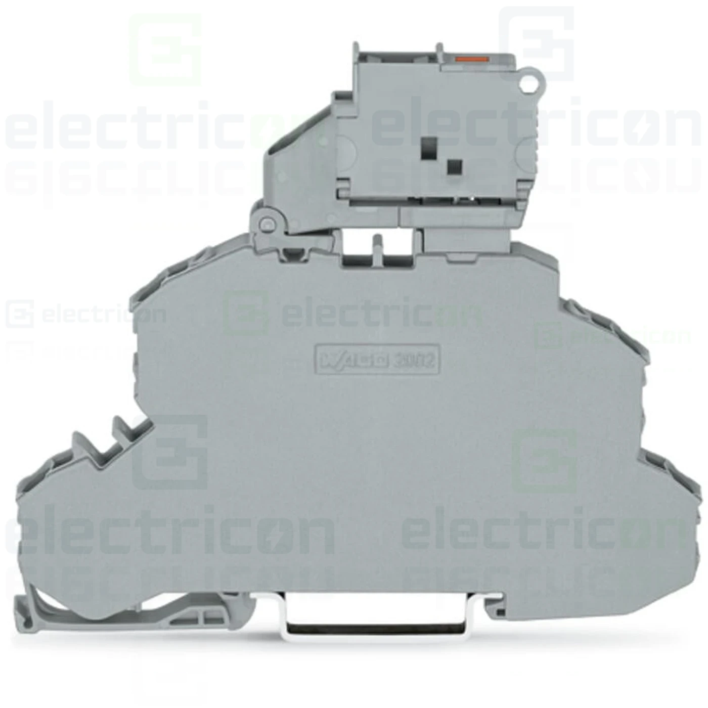 Clemă suport pentru siguranțe 5x20 mm,maxim 6.3 A, indicator LED, 2 etaje, gri, Wago, 2002-2611/1000-836 [1]