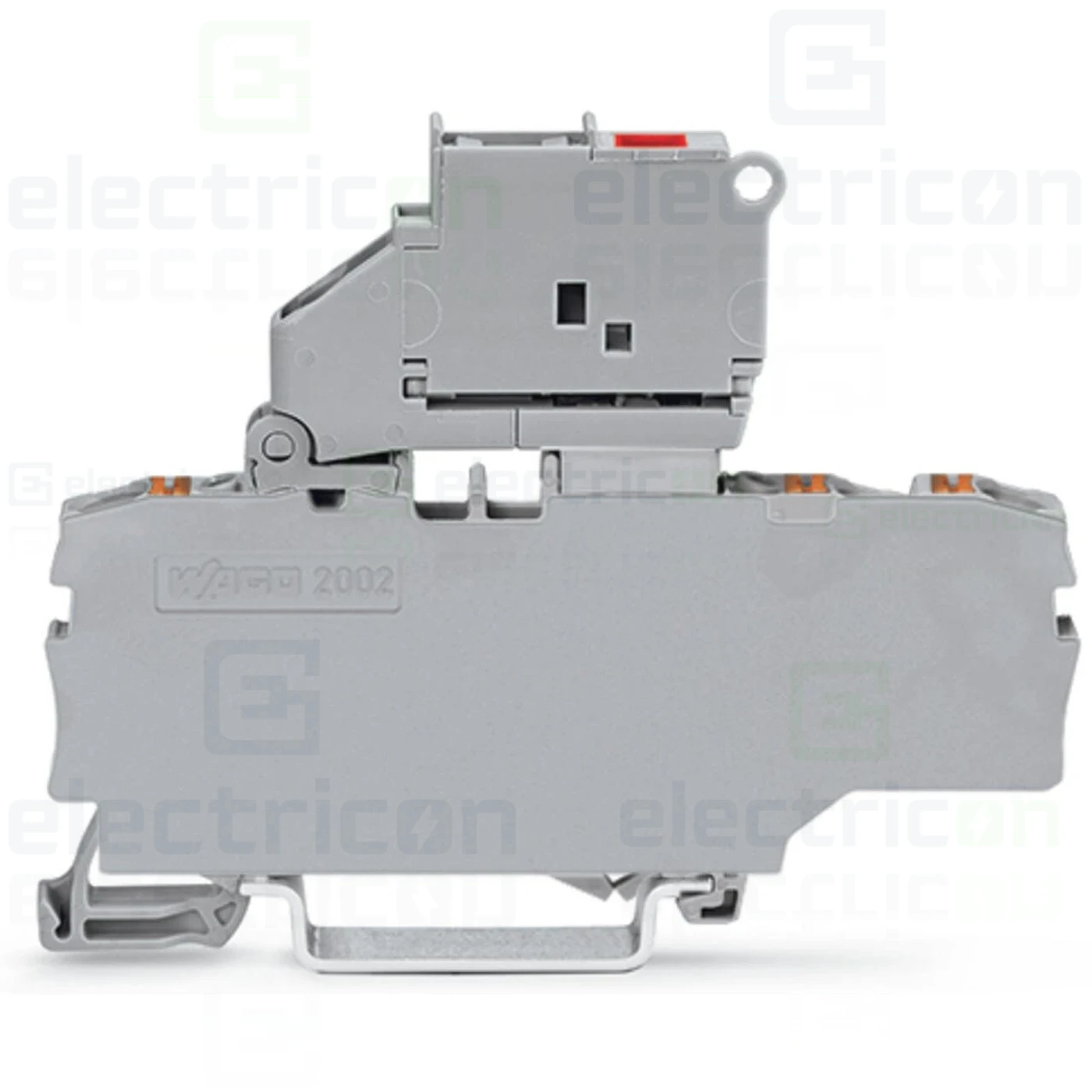 Clemă suport pentru siguranțe 5x20, indicator LED, gri, Wago, 2202-1711/1000-836 [1]