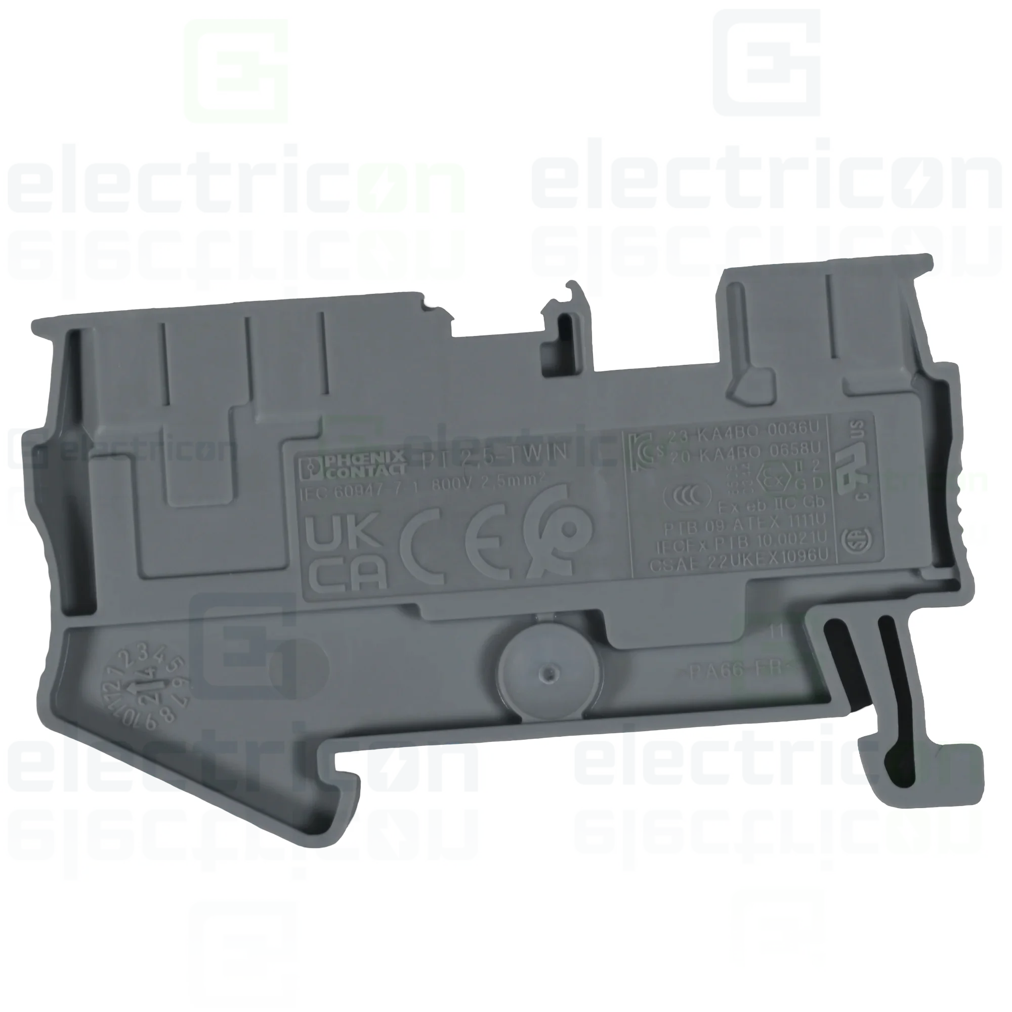 Clema șir, 3 conexiuni, 2.5mm2, gri, PT 2,5-TWIN, Phoenix Contact, 3209549 [2]