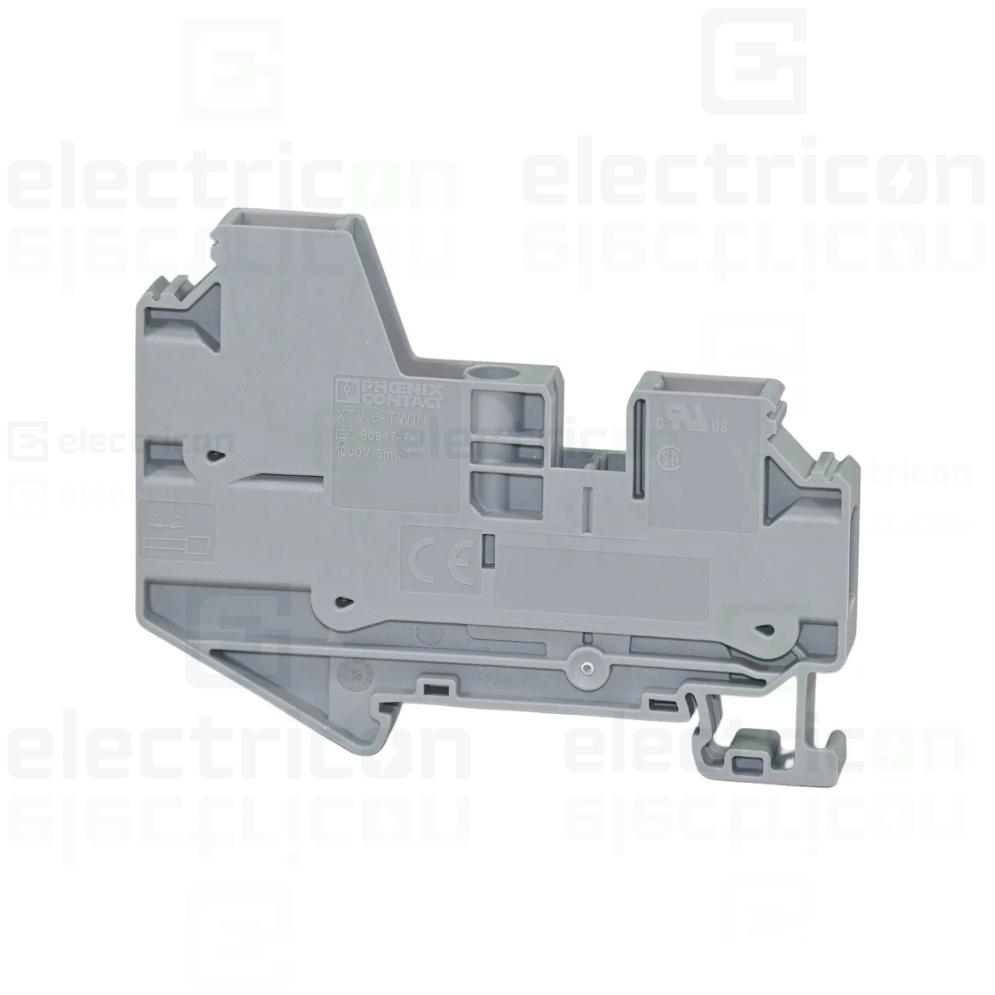 Clema șir, 3 conexiuni, 6 mm²,gri, XTV 6-TWIN, Phoenix Contact, 1329499 [1]