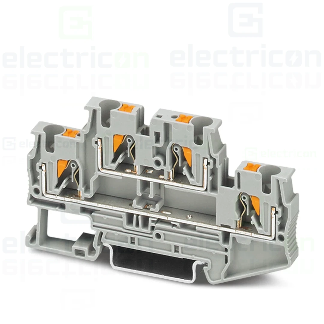 Clema șir, cu 2 etaje, 4 conexiuni, 0,2 - 4 mm²,alb, PTTB 4 WH, alb, Phoenix Contact, 3211794 [1]