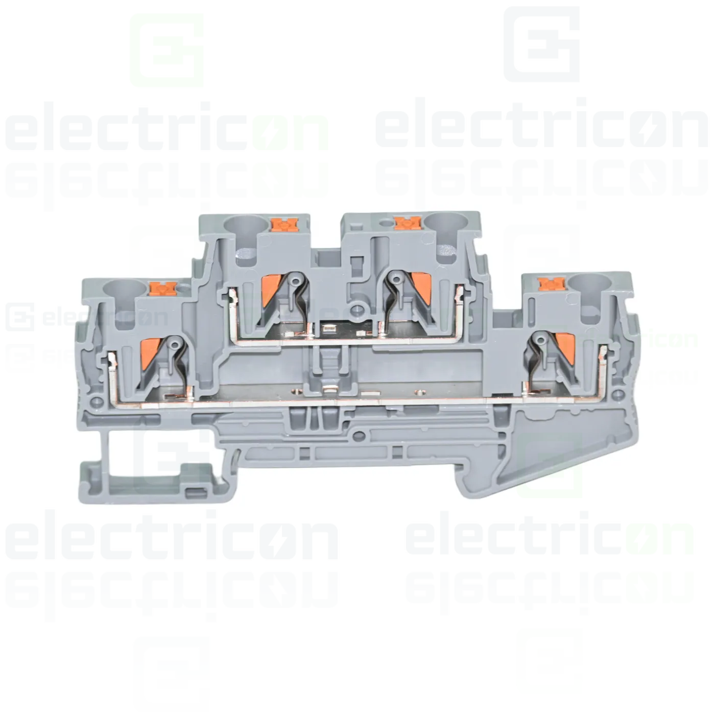 Clema șir, cu 2 etaje, 4 conexiuni, 0,2 - 4 mm²,gri, PTTB 4, gri, Phoenix Contact, 3211786 [3]