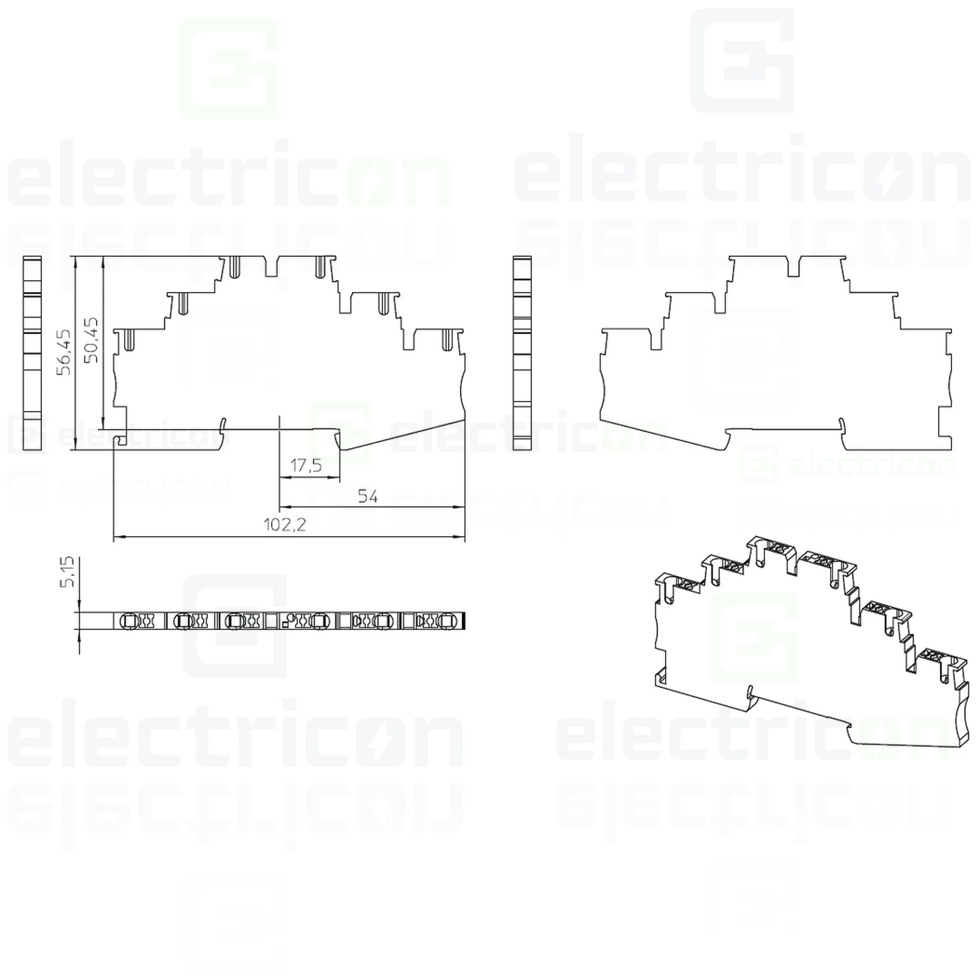 Clema șir, cu 3 etaje, 6 conexiuni, 0,14-4 mm²,gri, PT 2,5-3PV, Phoenix Contact, 3210512 [4]