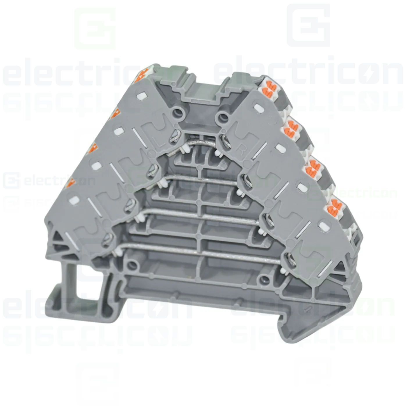 Clemă șir cu 4 etaje, 16 conexiuni, 0,14 - 2,5 mm², alb, PTRV 4/WH, Phoenix Contact, 3270115 [1]