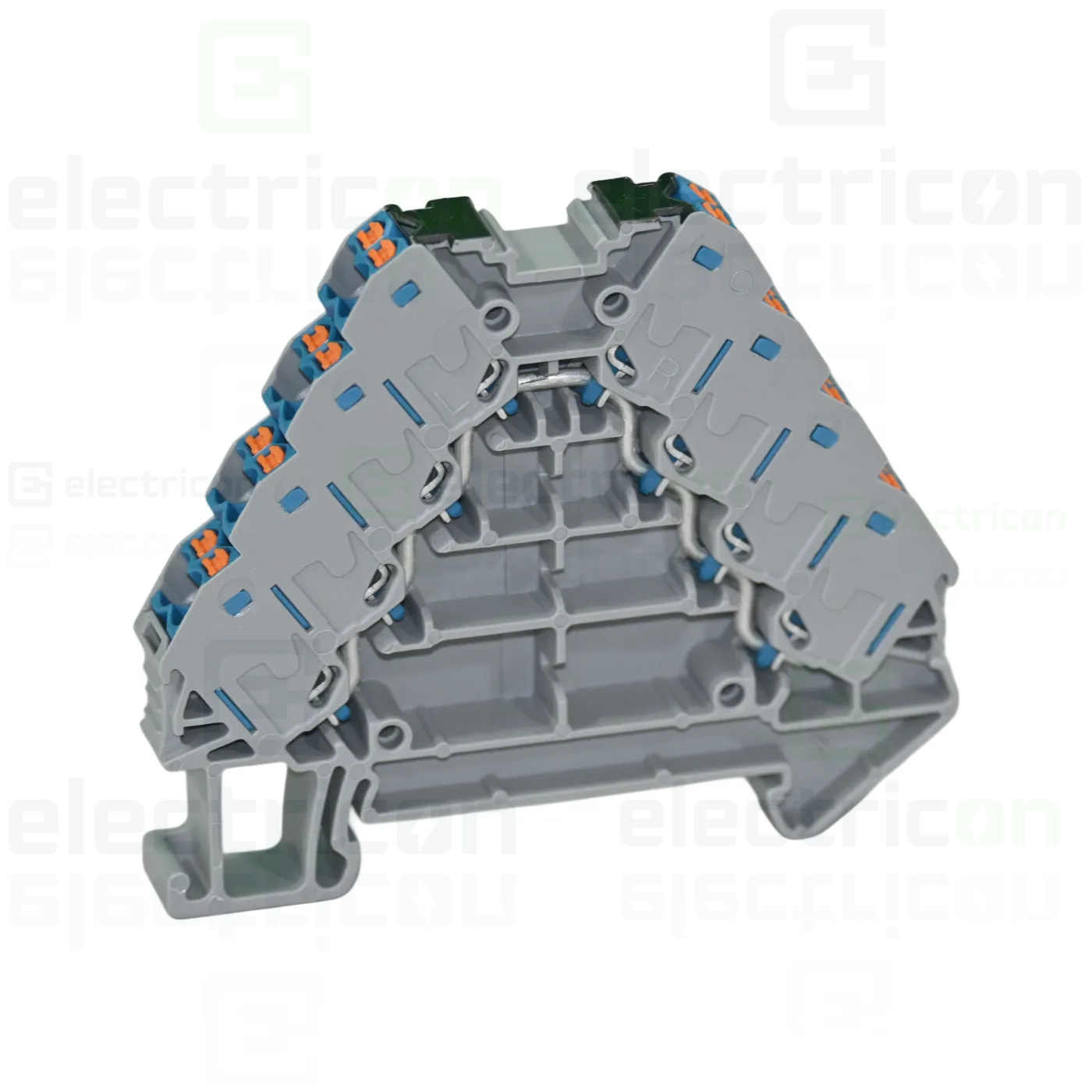 Clemă șir cu 4 etaje, 16 conexiuni, 0,14 - 2,5 mm², albastru, PTRV 4-PV/BU, Phoenix Contact, 3270247 [3]