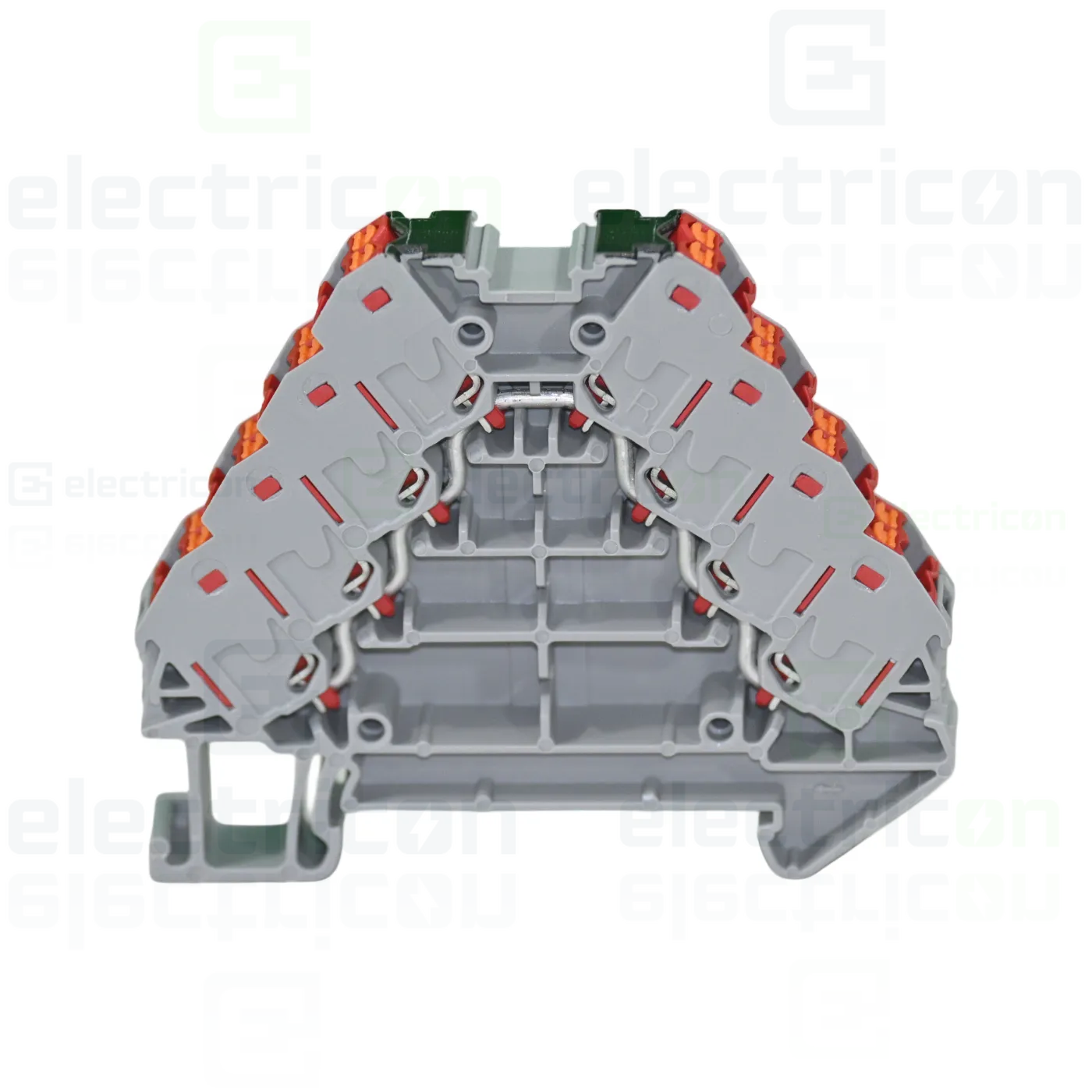 Clemă șir cu 4 etaje, 16 conexiuni, 0,14 - 2,5 mm², roșu, PTRV 4-PV/RD, Phoenix Contact, 3270246 [1]