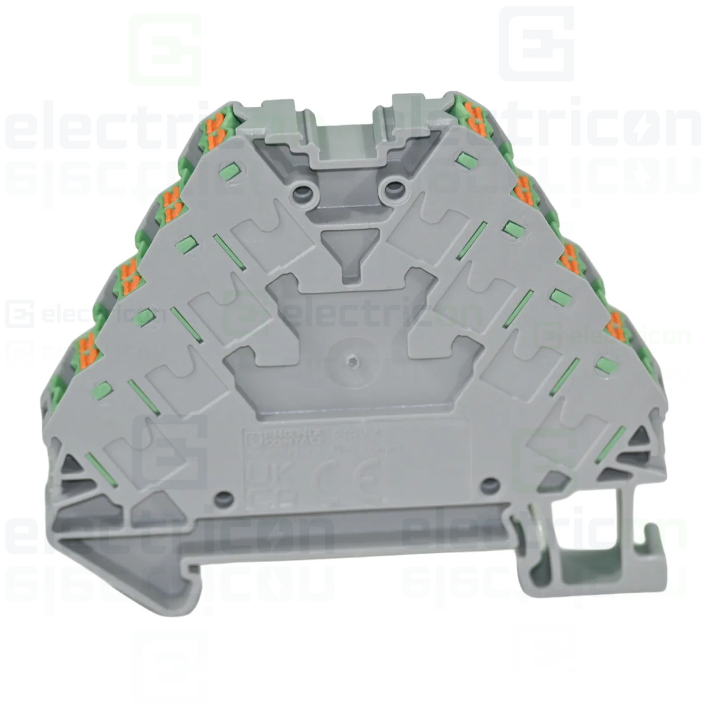 Clemă șir cu 4 etaje, 16 conexiuni, 0,14 - 2,5 mm², verde, PTRV 4/GN, Phoenix Contact, 3270122 [3]