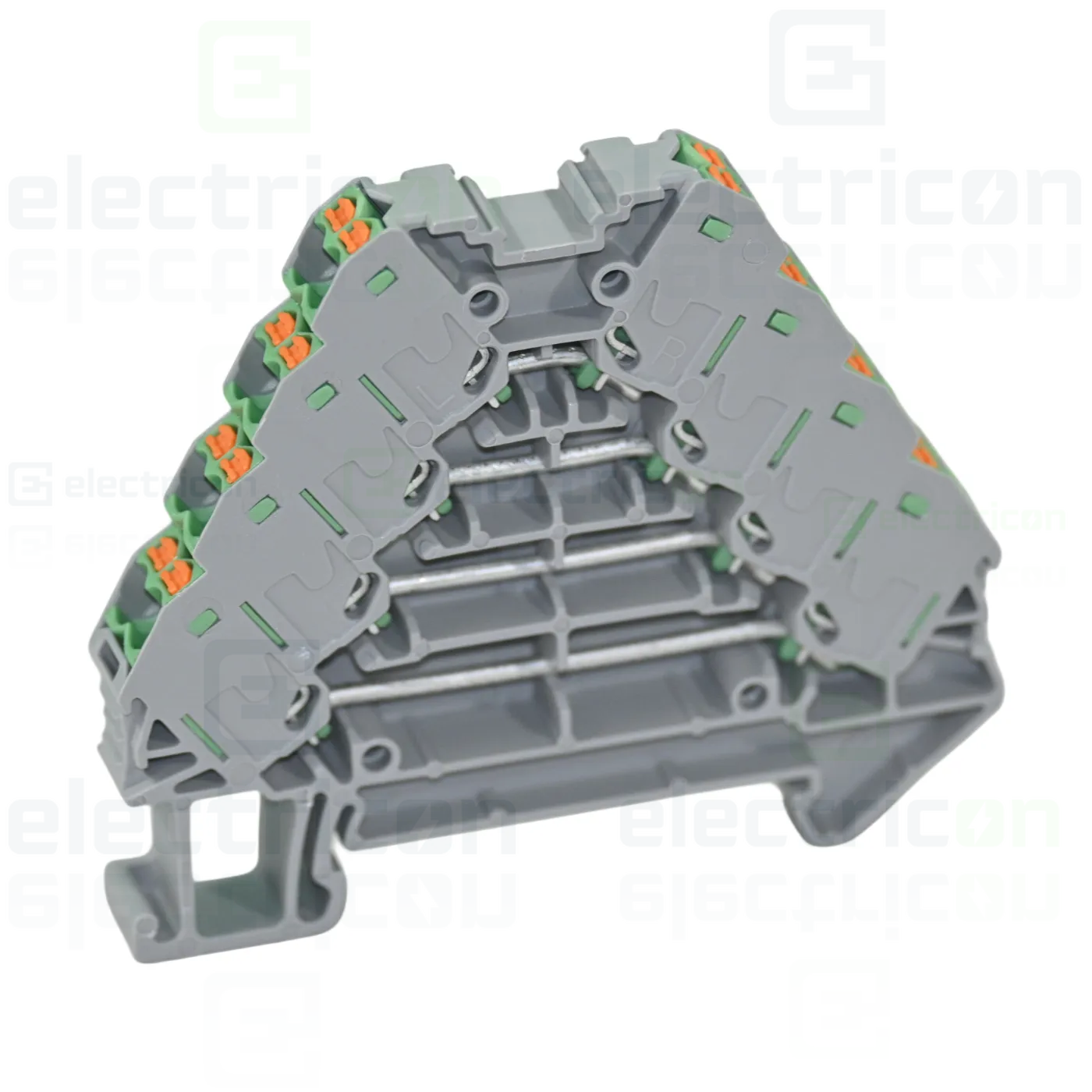 Clemă șir cu 4 etaje, 16 conexiuni, 0,14 - 2,5 mm², verde, PTRV 4/GN, Phoenix Contact, 3270122 [1]