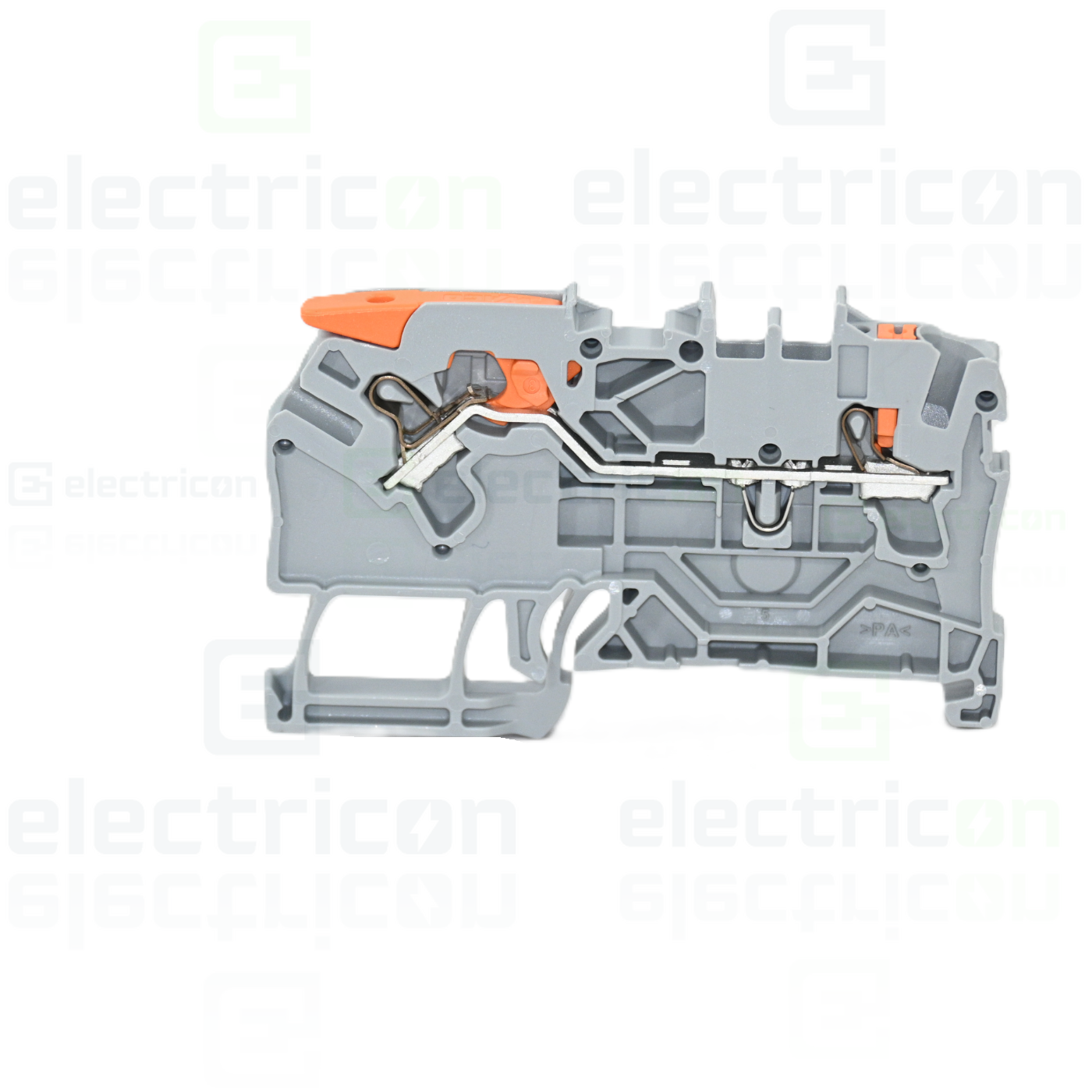 Clema șir, cu pârghie și buton, 2 conexiuni, 2,5 mm²,gri,ToopJobs Clamp, Wago, 2102-5201 [3]