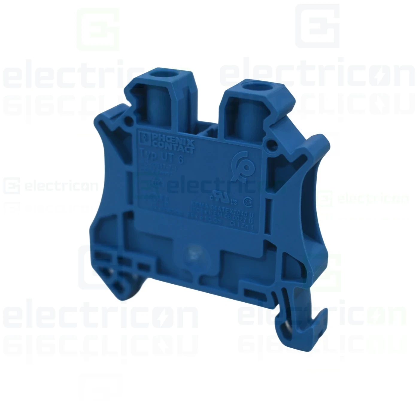 Clema șir cu șurub, 2PT, 2 conexiuni, 6 mm², albastru, UT 6 BU, Phoenix Contact, 3044144 [5]