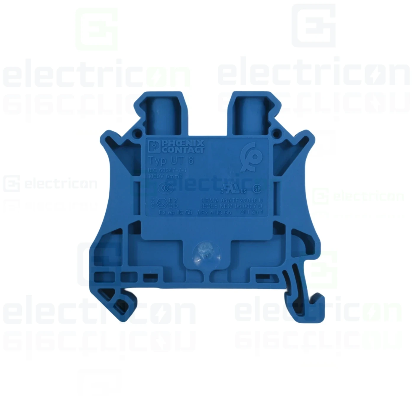 Clema șir cu șurub, 2PT, 2 conexiuni, 6 mm², albastru, UT 6 BU, Phoenix Contact, 3044144 [2]