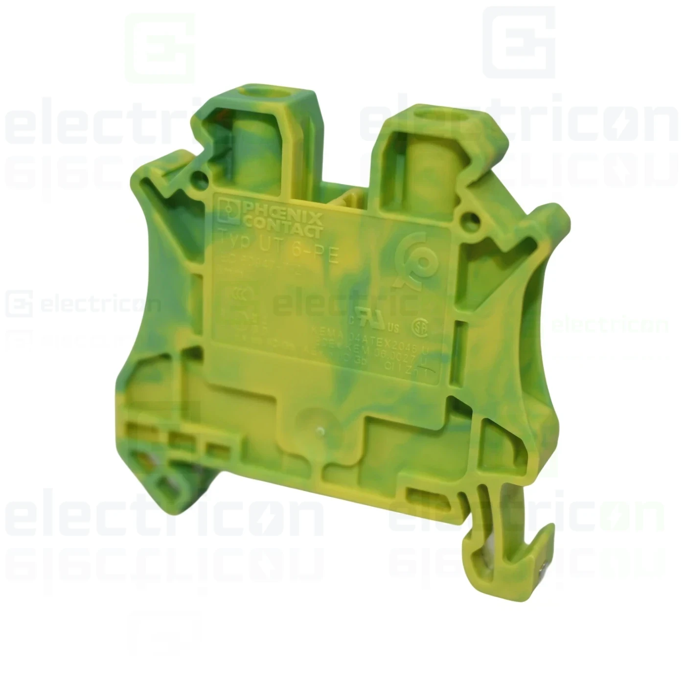 Clema șir cu șurub, 2PT, 2 conexiuni, 6 mm², verde-galben, UT 6 BU, Phoenix Contact, 3044157 [4]