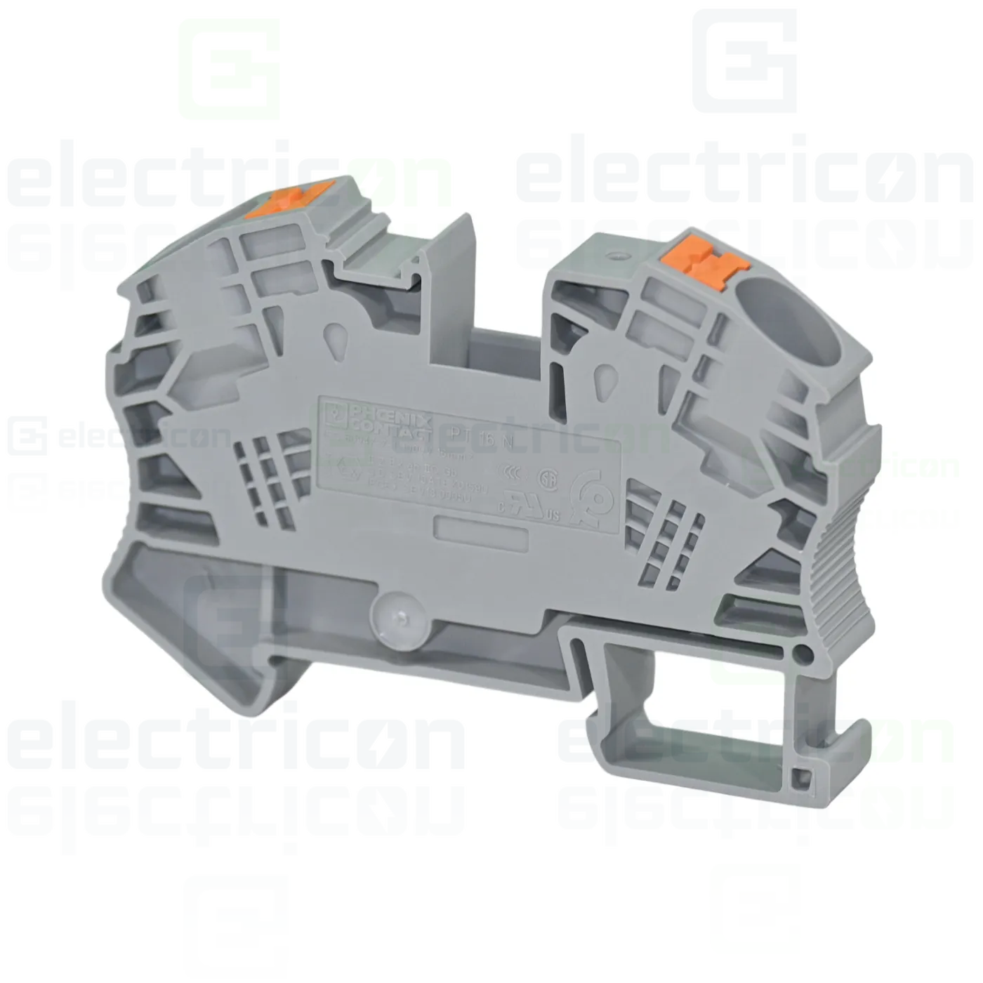 Clema șir, de trecere, 2 conexiuni, 16 mm²,gri, PT 16 N, Phoenix Contact, 3212138 [1]