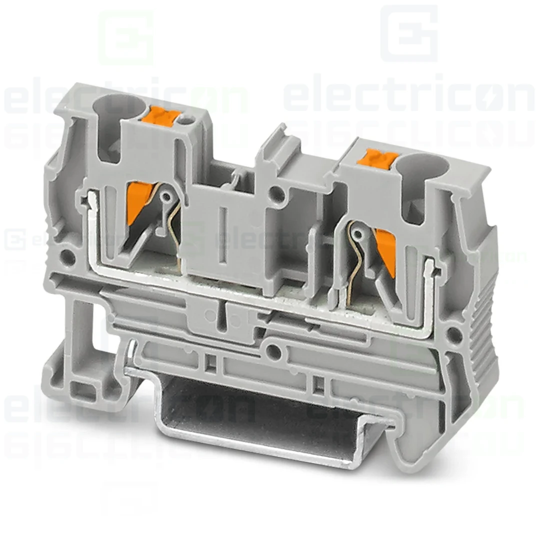 Clema șir, de trecere, 2 conexiuni, 4 mm²,gri, PT 4, Phoenix Contact, 3211757 [1]