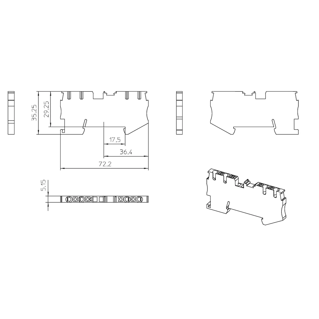Clema șir, de trecere, 4 conexiuni, 0,14-4 mm²,gri, PT 2,5-QUATTRO, Phoenix Contact, 3209578 [2]