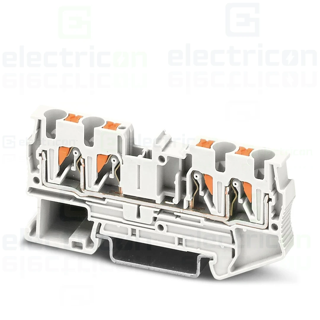 Clema șir, de trecere, 4 conexiuni, 4 mm²,alb, PT 4-QUATTRO WH, Phoenix Contact, 1674246 [1]