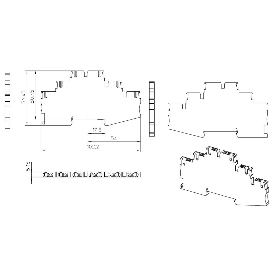 Clema șir, de trecere cu 3 etaje, 6 conexiuni, 0,14-4 mm²,gri, PT 2,5-3L, Phoenix Contact, 3210499 [2]