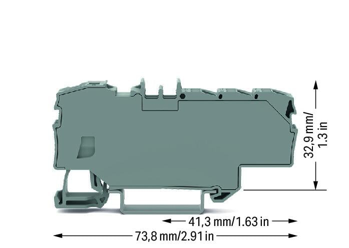 Clema sir derivatie 1×6 mm², 6×1,5 mm² . cu capac gri, Wago, 2006-8031 [5]