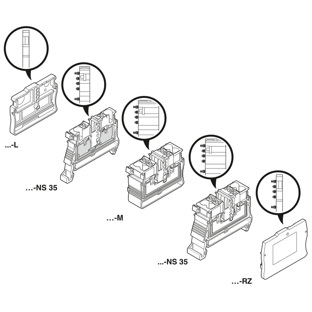 Clemă șir, mini format, 4 conexiuni, 2,5 mm². albastru, Phoenix Contact, 1429439 [2]