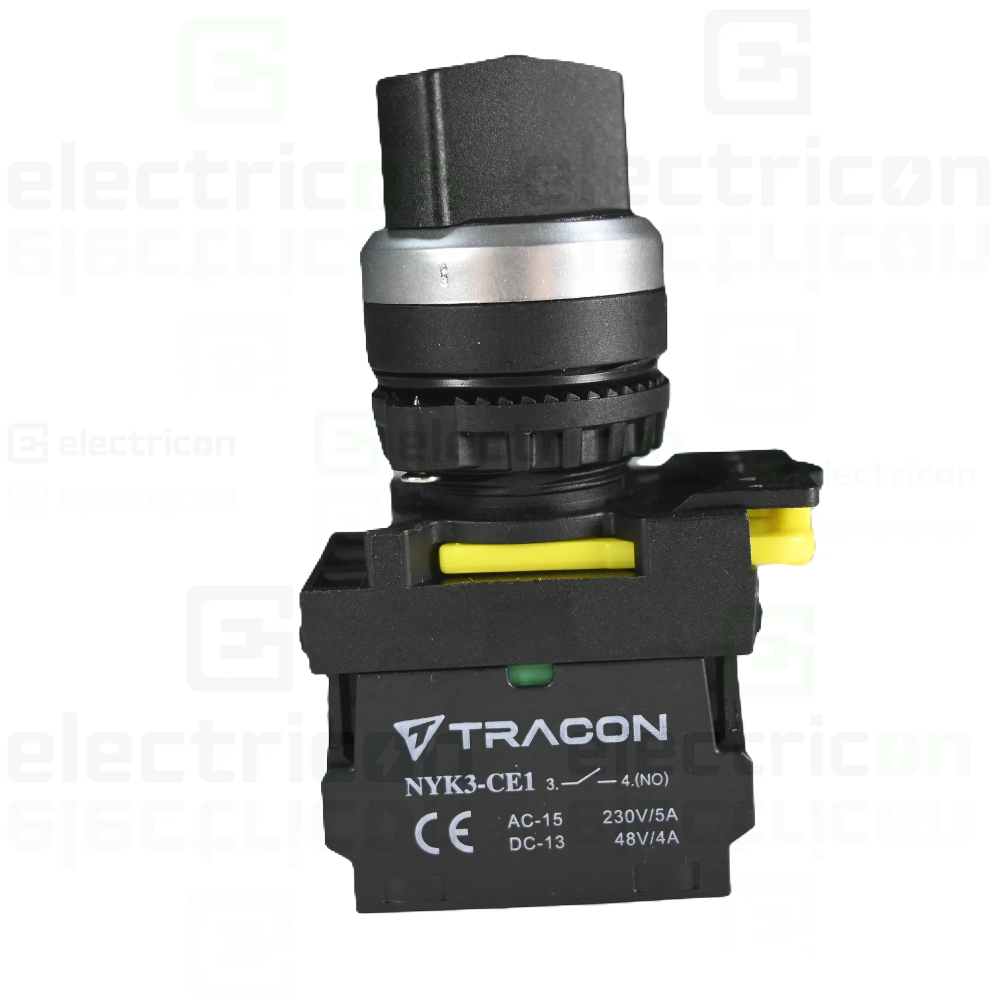 Comutator 3 poziții, cu braț, 2×NO, 5A/230V AC-15, IP65 , Tracon Electric, NYK3-S31BK [2]