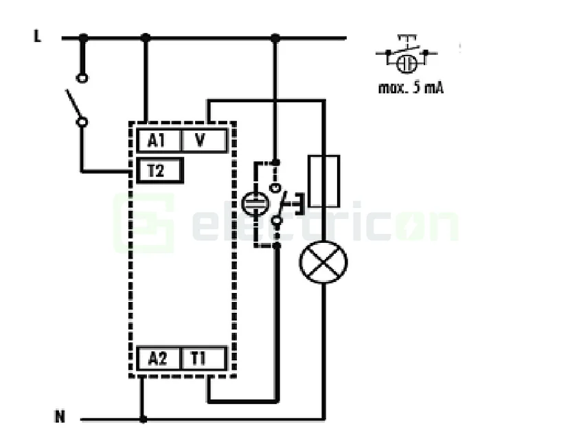 Comutator automat de scară, 0.1sec - 20 min, 230VAC, 1NO, DIM-2, ETI,  002470009 [2]