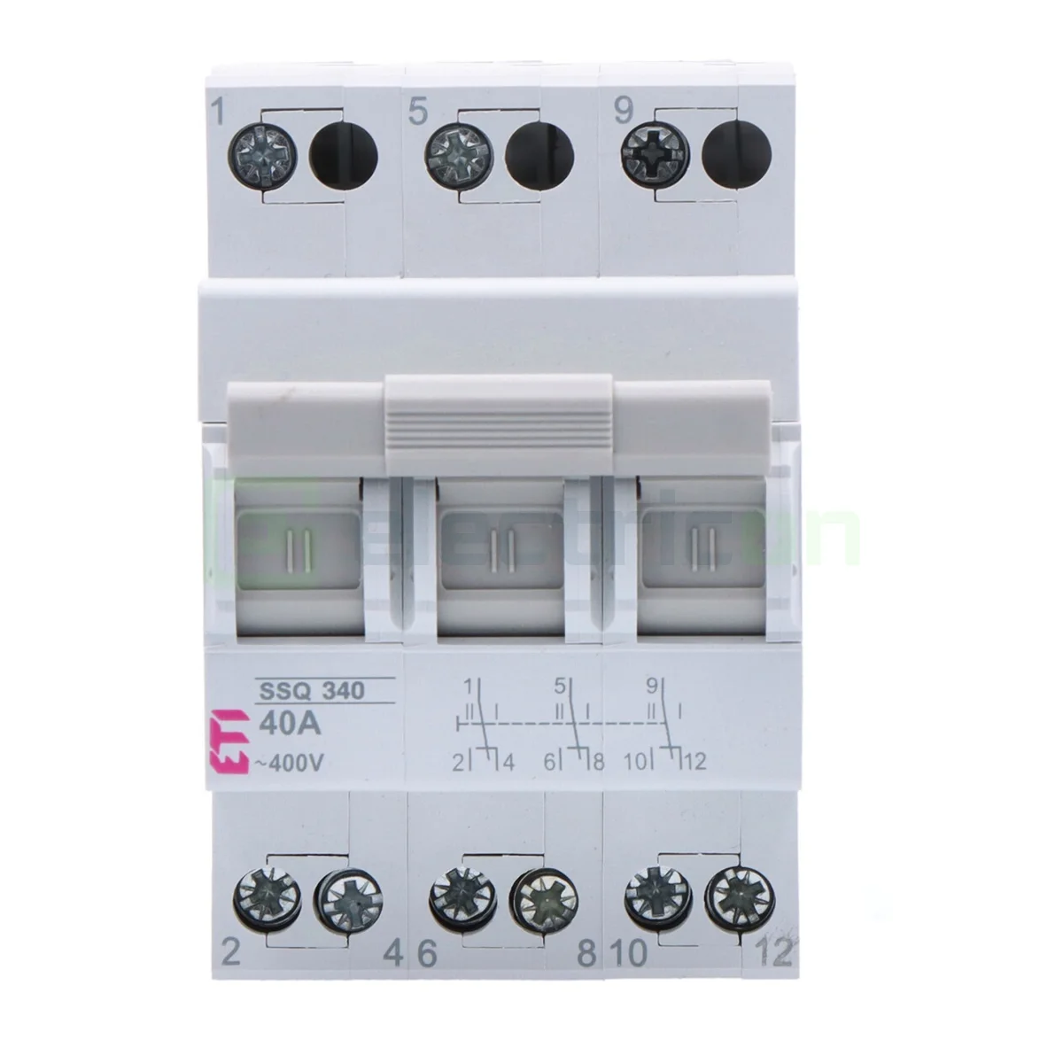 Comutator cu clapeta (separator) 1-0 -2 (ON-OFF), 3P, 40A, 400 VAC, SSQ340, ETI, 002421435 [3]