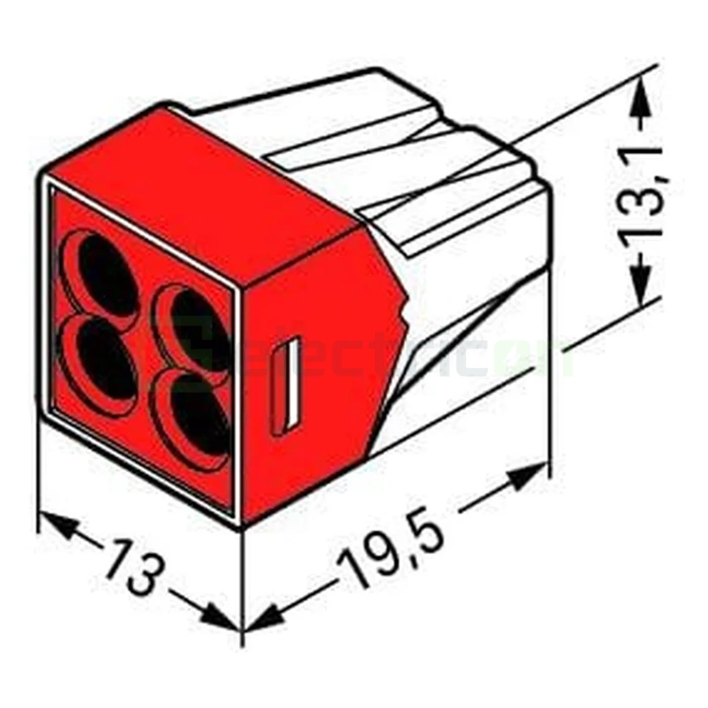 Conector, clemă rapidă, PUSH WIRE,  4 conexiuni, Wago, 773-604 [2]