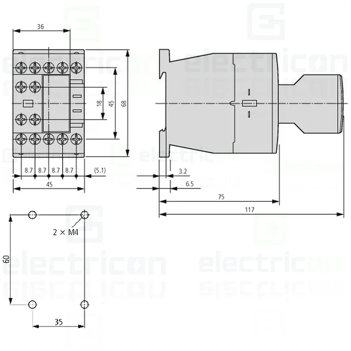 Contact auxiliar frontal 1ND+1NI LTD0 Generic LTZ0D311 [7]