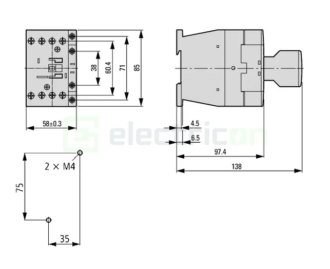 Contactor 24VDC 45A AC-1 3P Schrack LTR14543 [7]