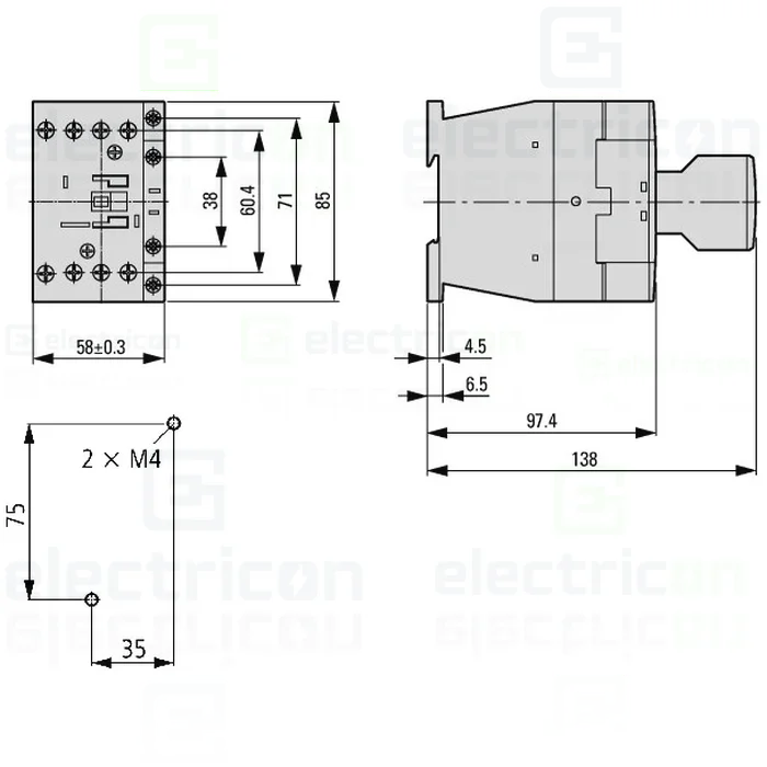 Contactor 24VDC 45A AC-1 3P Schrack LTR14543 [7]