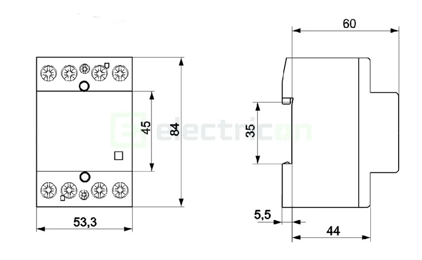 Contactor modular 4P 3-module 40A, 2NO, 2NC [2]