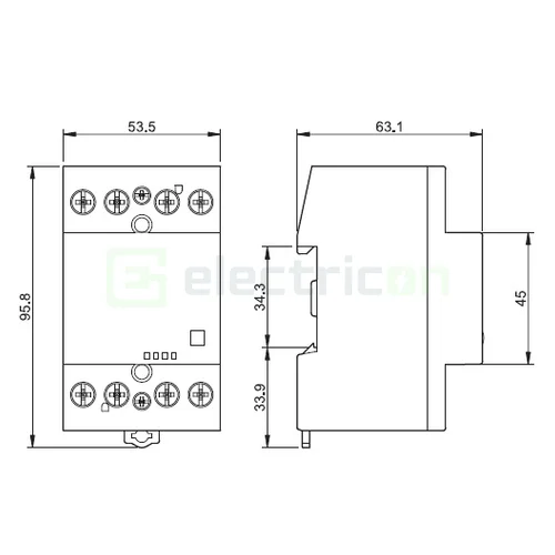 Contactor modular, 4P, 3module, 40A, 4NO, Finder, 22.44.0.230.4310 [5]