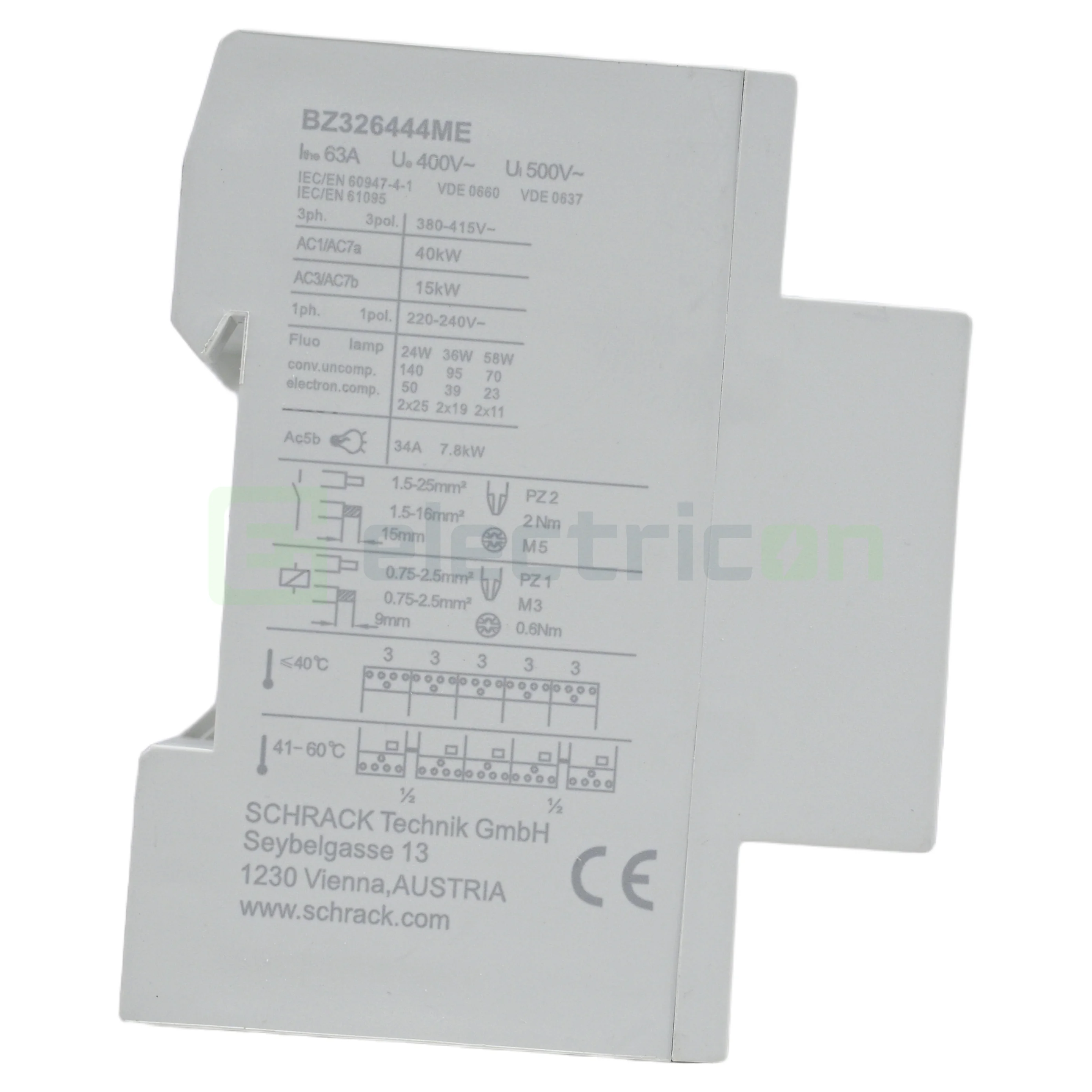 Contactor modular 63A 4NO 230V Schrack Amparo BZ326444ME putere ridicata [5]