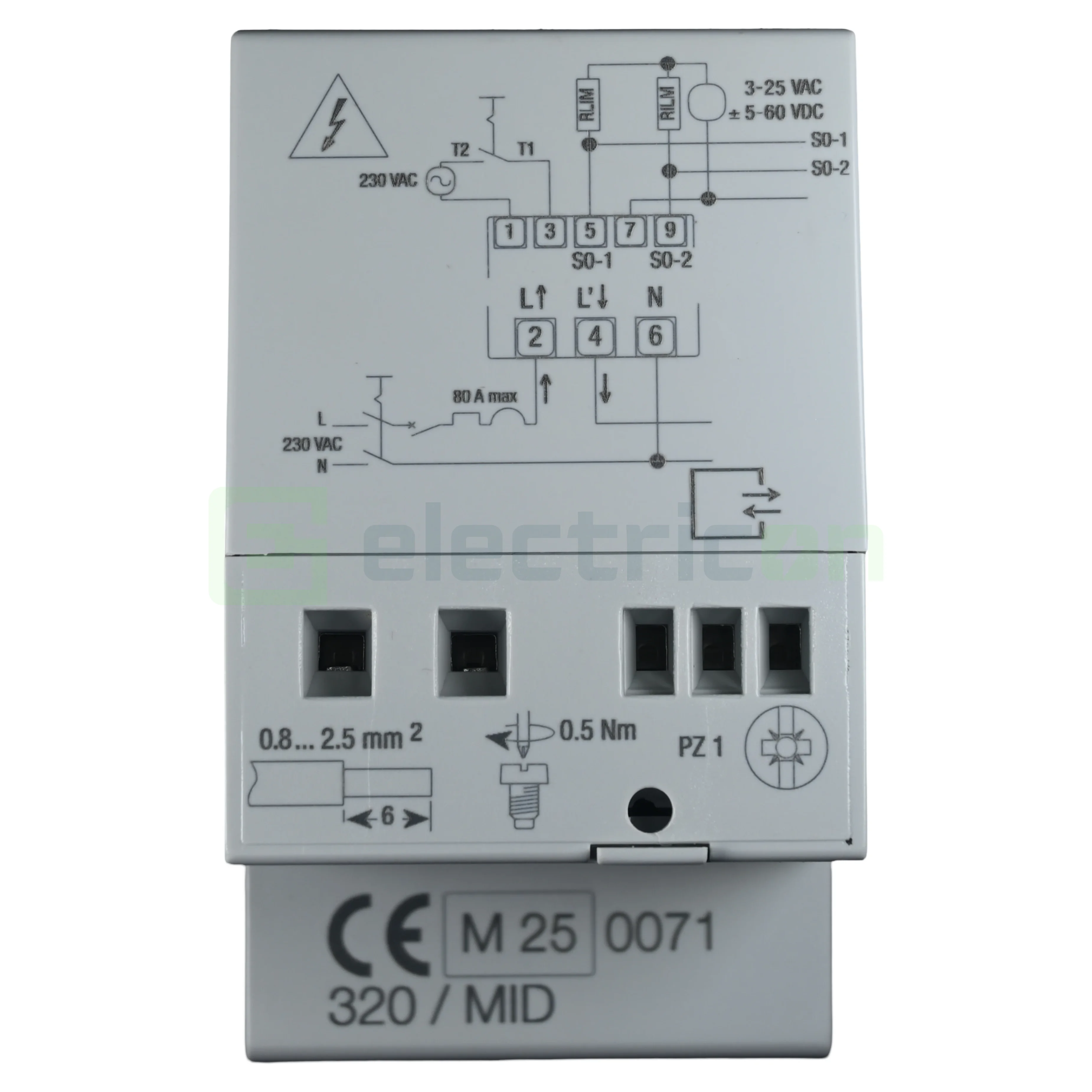 Contor de energie electrică, monofazat, măsurare directă, digital,  2 module, Hager, ECP180D [4]