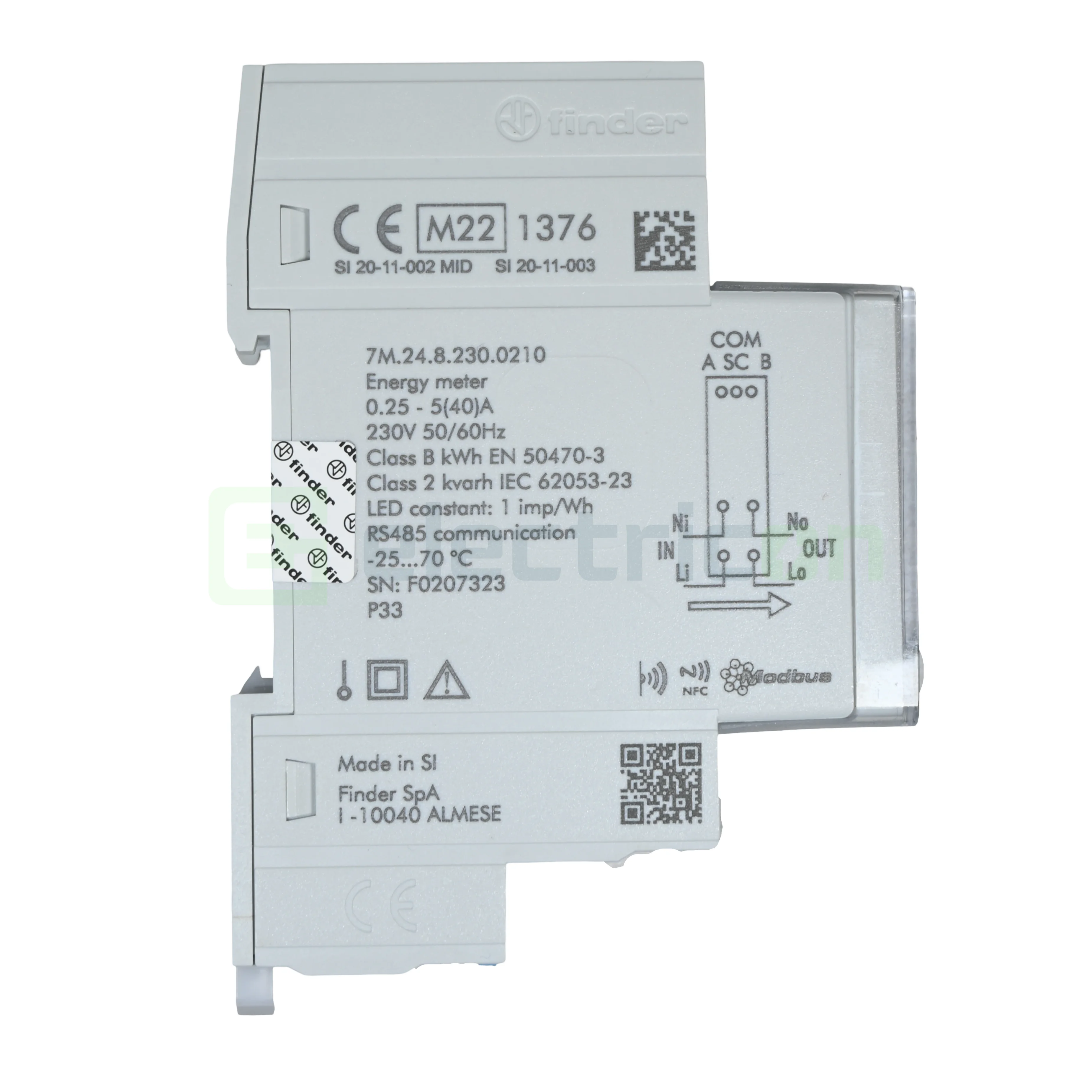 Contor de energie monofazat, bidirectional, cu afisaj LCD 40A, NFC, Finder, 7M.24.8.230.0210 [2]