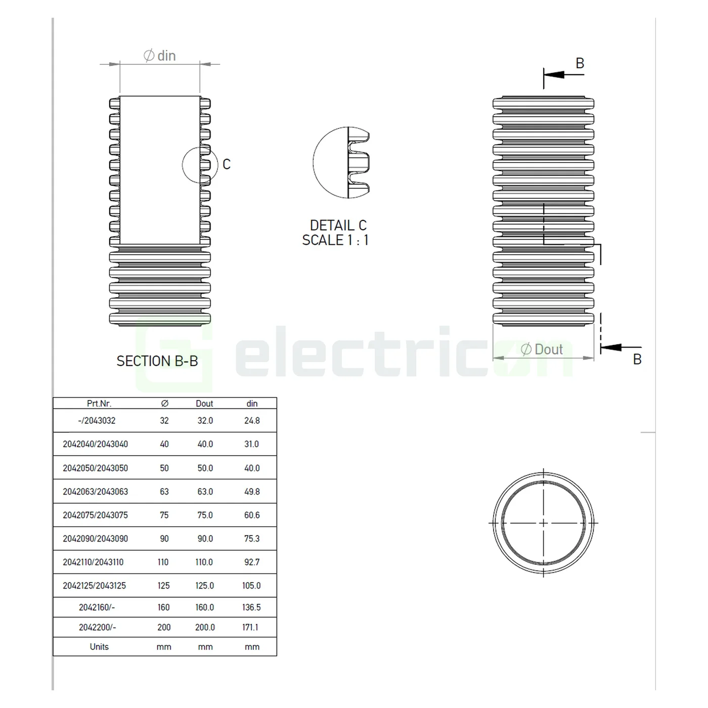 Tub copex ecranat Kouvidis GEONFLEX ISR, Ø110mm, pentru magistrale de cabluri în infrastructură [2]