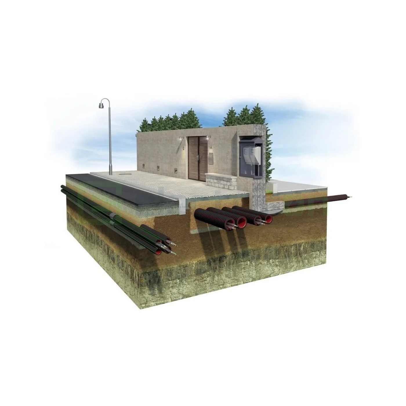 Tub copex ecranat Kouvidis GEONFLEX ISR, Ø110mm, pentru magistrale de cabluri în infrastructură [3]