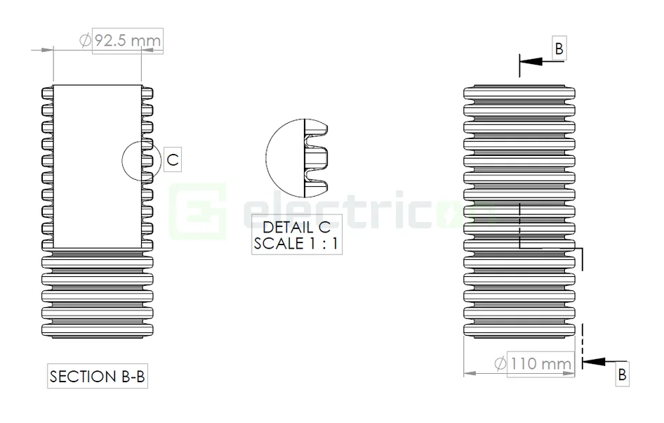 Copex tub flexibil Geonflex ISR 110mm cu sondă 50m negru-verde 2043110 [2]