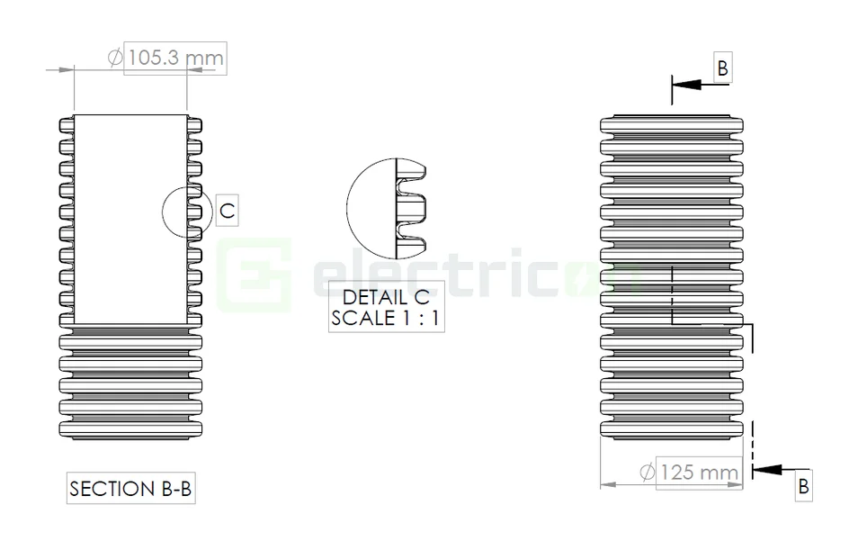 Geonflex tub flexibil cu sondă Kouvidis 125mm 750N negru-verde rola 50m 2043125 [2]