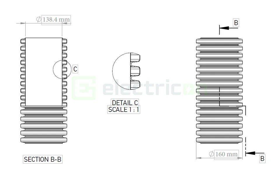 Copex tub flexibil GEOSUB ISR 160mm cu sondă 25m 450N underground 2047160 [2]