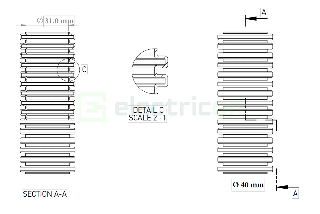 Copex tub flexibil Kouvidis MEDIFLEX IAS 40mm 750N gri 20m 2002040 [2]
