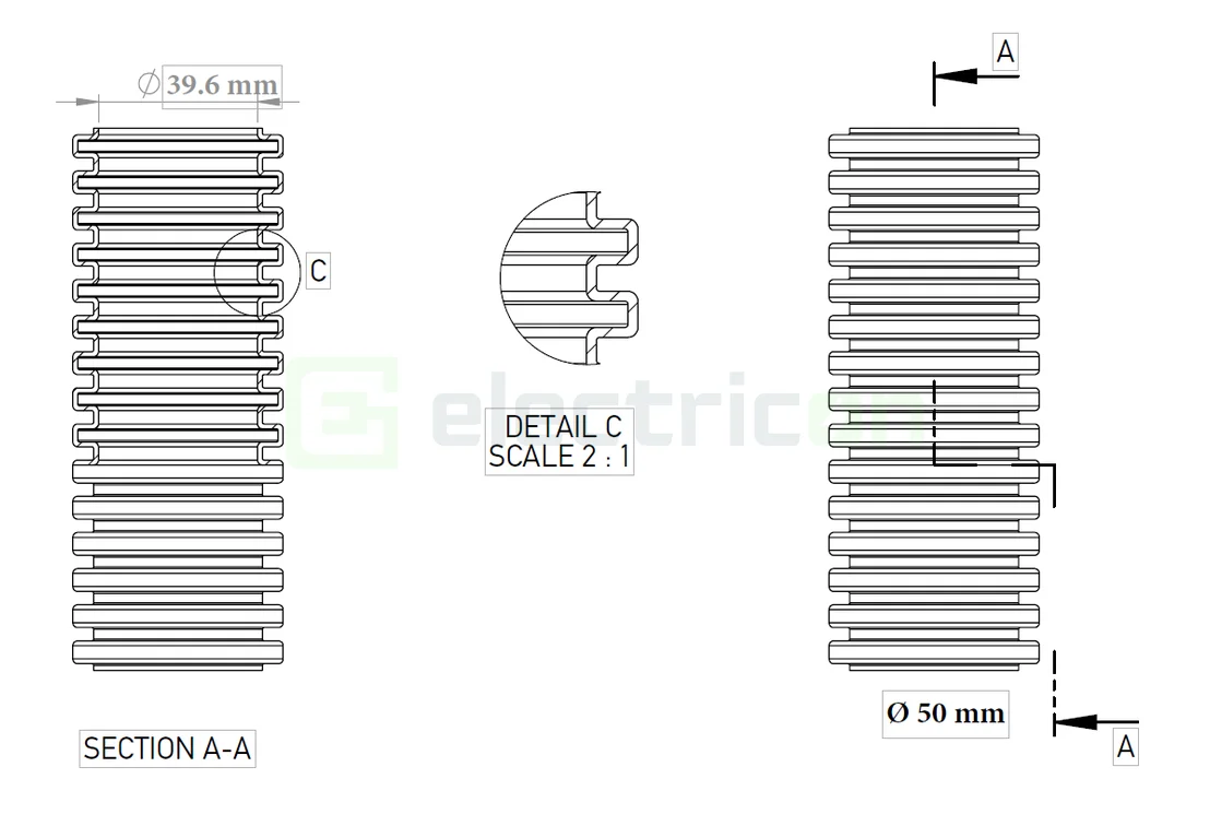 Copex tub flexibil Kouvidis MEDIFLEX IAS 50mm 750N gri 20m 2002050 [2]
