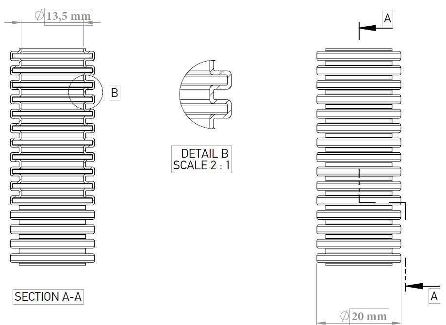 Copex tub flexibil Kouvidis Conflex ISR 20mm 1250N UV rezistent 50m 2041020 [2]