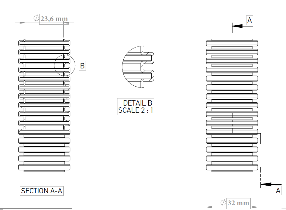 Copex tub flexibil Kouvidis Conflex ISR 32mm 1250N UV rezistent 20m 2041032 [2]