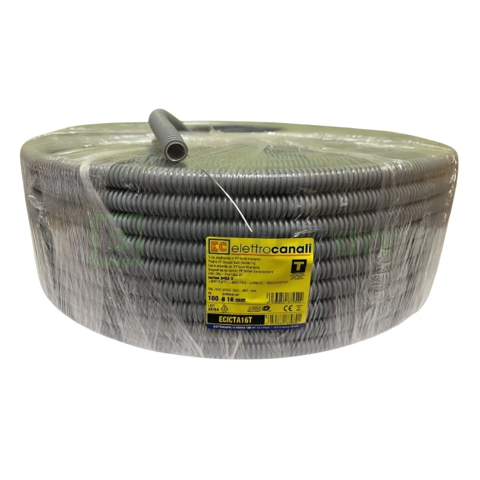 Copex Elettrocanali ECICTA16T, Ø16mm, rola 100m, 1250N, ignifug TC15 V0, gri, ICTA [2]