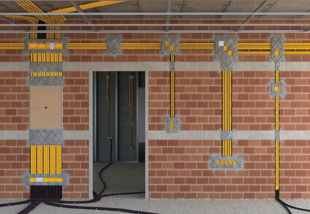 Copex tub protecție EMC Kouvidis SUPERFLEX PLUS ISR 16mm 320N galben-rosu electric rola 100m 2053916 [8]