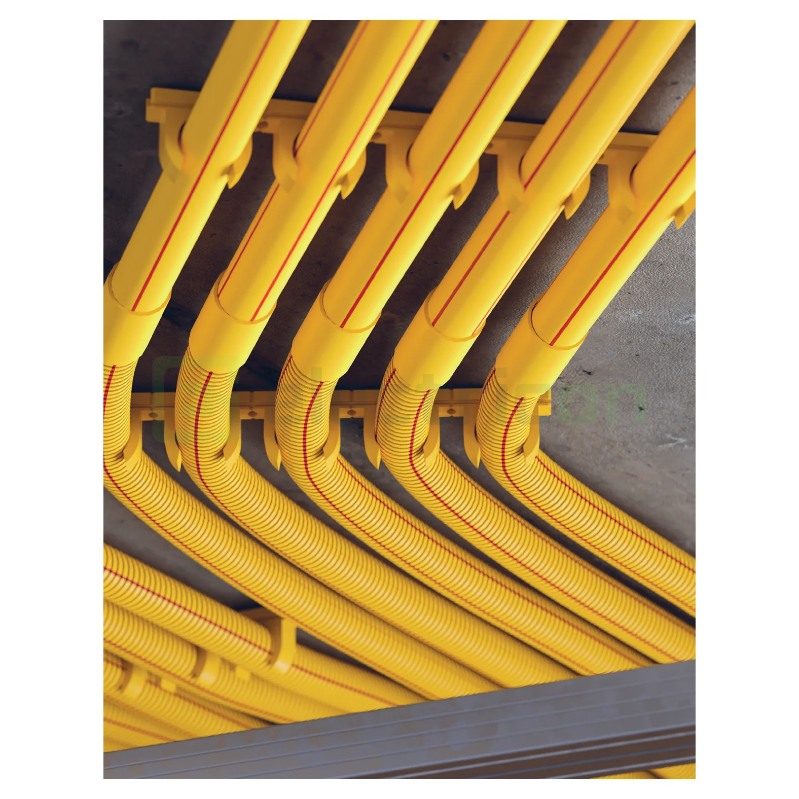 Copex tub protecție EMC Kouvidis SUPERFLEX PLUS ISR 20mm 320N galben-rosu electric rola 100m 2053020 [2]